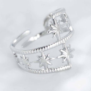 ANILLO ZO10244R150 Plateado Acero Inoxidable -2A53