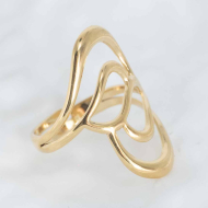 ANILLO ZO10248R150 Dorado Acero Inoxidable -2A44