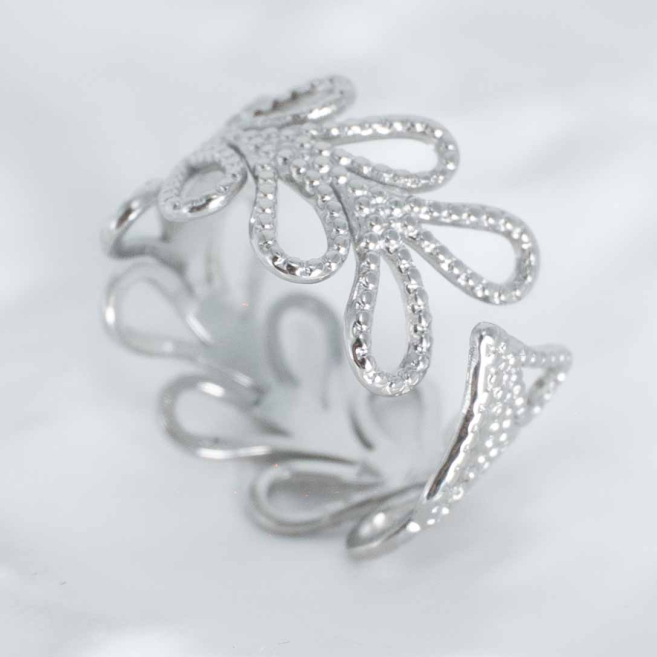 ANILLO ZO8818R Plateado Acero Inoxidable -2A53