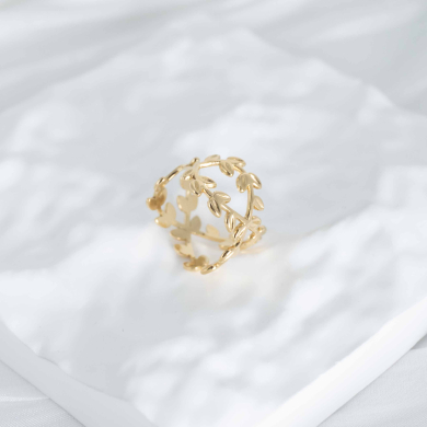 ANILLO ZO10264R150 Dorado Acero Inoxidable -2A43