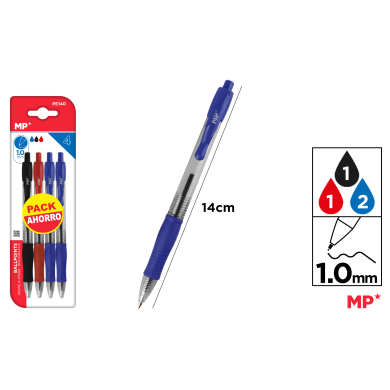 BOLIGRAFOS PUNTA 1.0MM 4UDS - C42