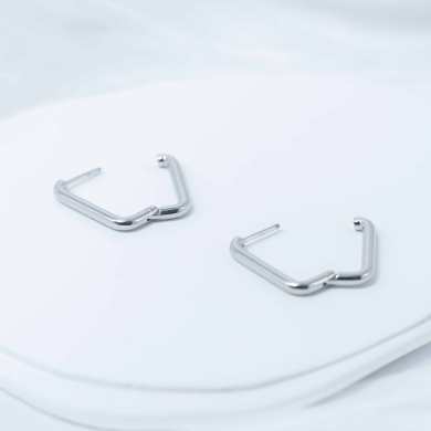 ARETES ZO13043E/2.5*21MM Plateado Acero Inoxidable -F44