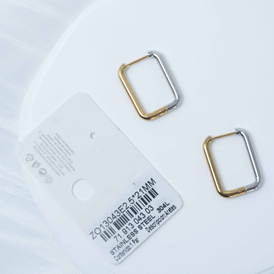 ARETES ZO13043E/2.5*21MM Bicolor Acero Inoxidable -F44