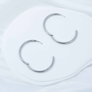 ARETES ZO13033E/2.5*30MM Plateado Acero Inoxidable -F47