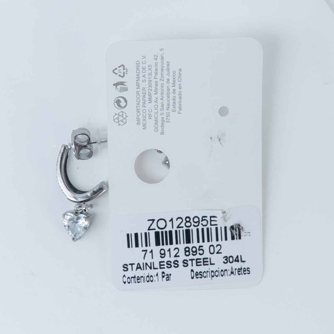 ARETES ZO12895E Plateado Acero Inoxidable -G21