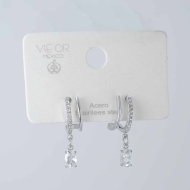 ARETES ZO12897E Plateado Acero Inoxidable -G21