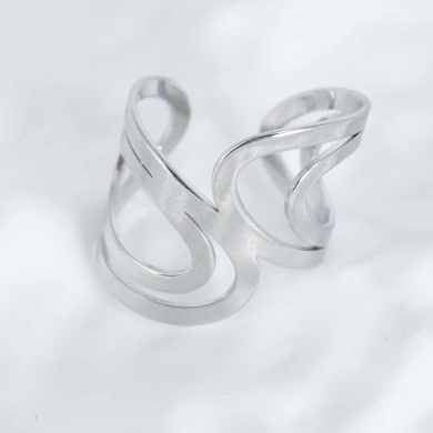 ANILLO ZO9792R Plateado Acero Inoxidable -2A22