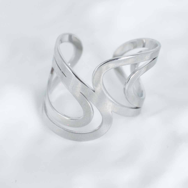 ANILLO ZO9792R Plateado Acero Inoxidable -2A22