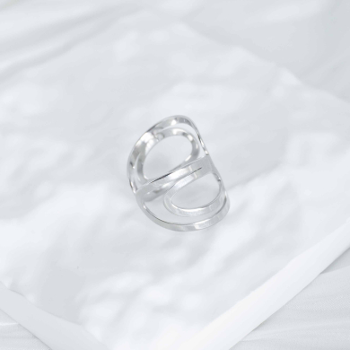 ANILLO ZO9792R Plateado Acero Inoxidable -2A22