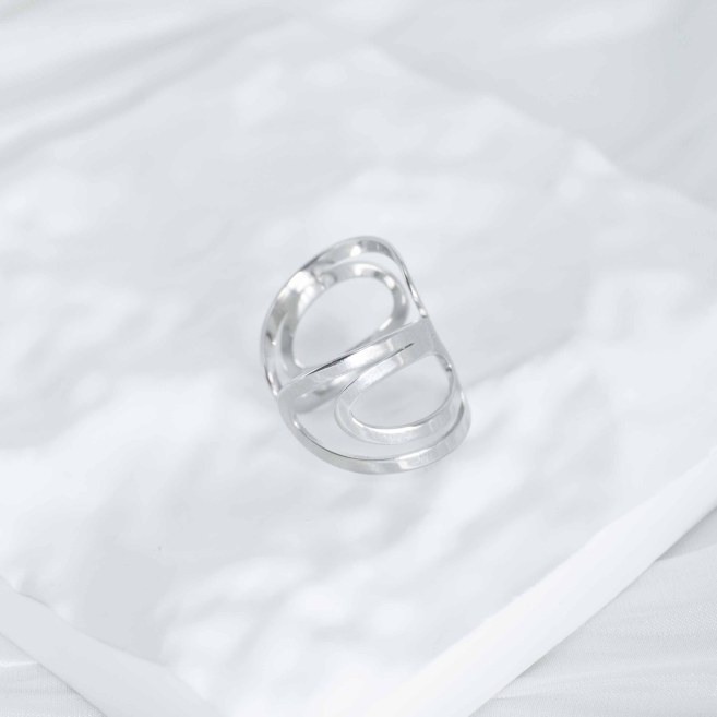 ANILLO ZO9792R Plateado Acero Inoxidable -2A22