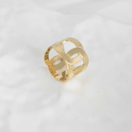 ANILLO ZO8738R Dorado Acero Inoxidable -2A36