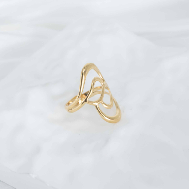 ANILLO ZO10248R150 Dorado Acero Inoxidable -2A44