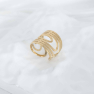 ANILLO ZO8737R Dorado Acero Inoxidable -A43