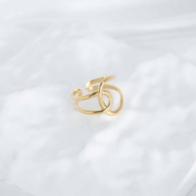 ANILLO ZO8255R Dorado Acero Inoxidable -2A33