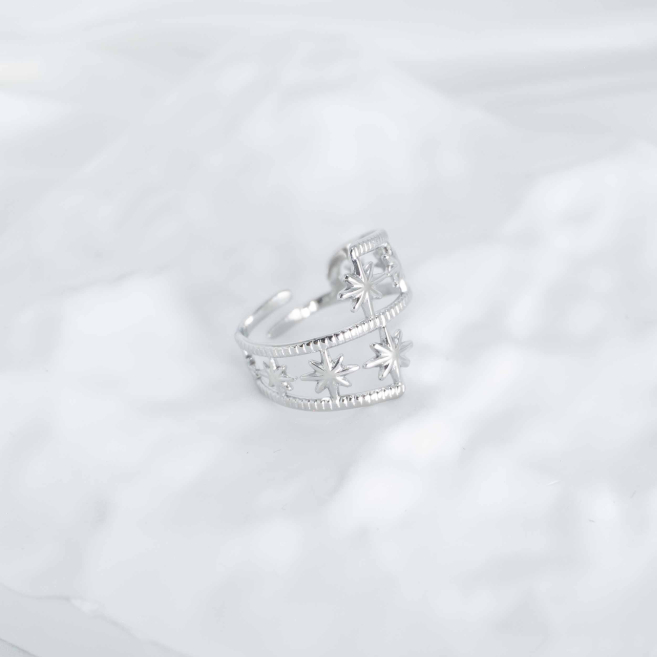 ANILLO ZO10244R150 Plateado Acero Inoxidable -2A53