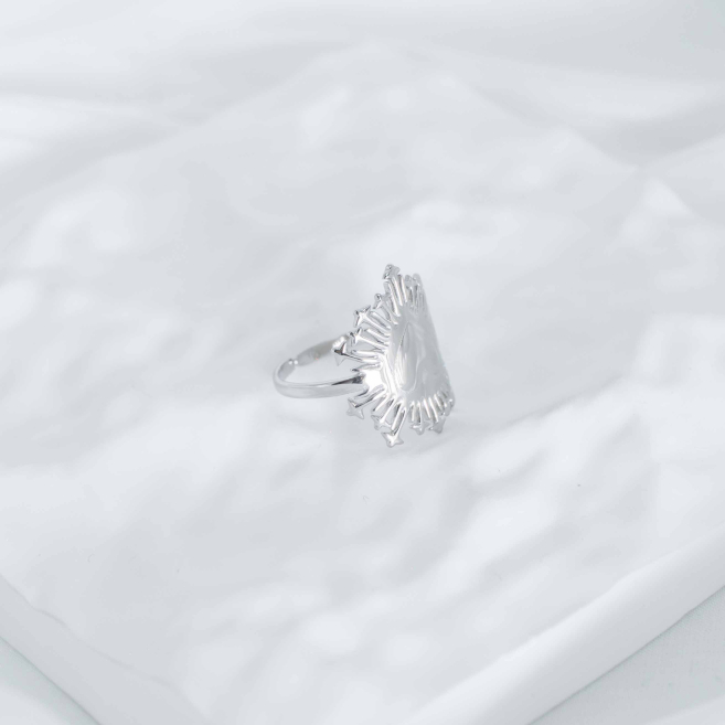 ANILLO ZO8817R Plateado Acero Inoxidable -2A42