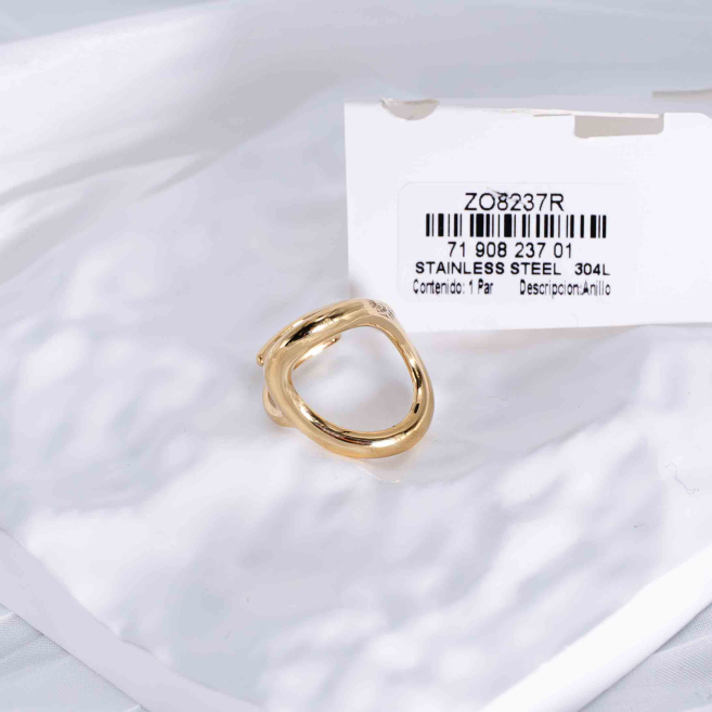 ANILLO ZO8237R Dorado Acero Inoxidable -2A43