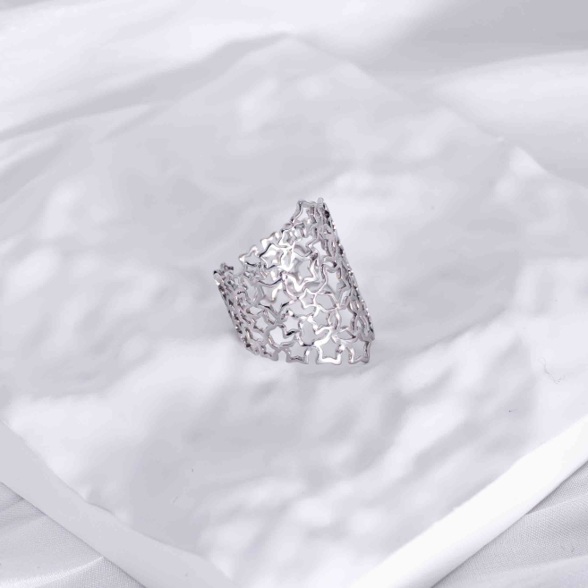 ANILLO ZO8813R Plateado Acero Inoxidable -A43