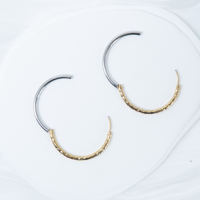 ARETES ZO13033E/2.5*30MM Bicolor Acero Inoxidable -F47