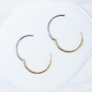 ARETES ZO13033E/2.5*30MM Bicolor Acero Inoxidable -F47