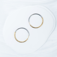 ARETES ZO13033E/2.5*30MM Bicolor Acero Inoxidable -F47