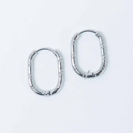 ARETES ZO13047E/16*22MM Plateado Acero Inoxidable -F43