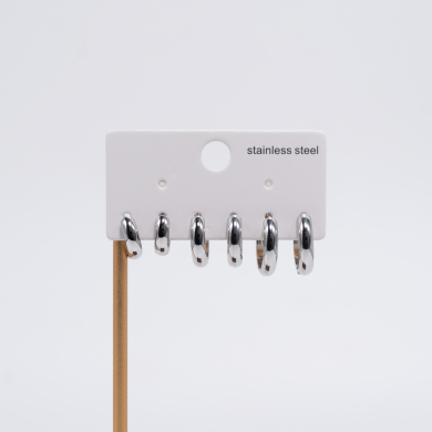 ARETES ZO12757E Plateado Acero Inoxidable -F46