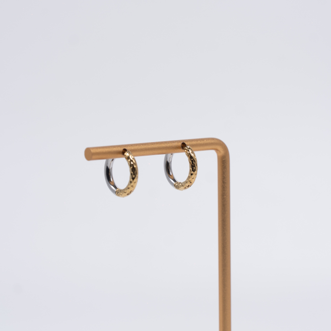 Aretes ZO13027E/2.5*10MM Bicolor Acero Inoxidable