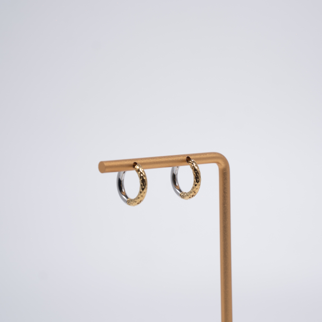 Aretes ZO13027E/2.5*10MM Bicolor Acero Inoxidable