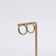 Aretes ZO13029E/2.5*14MM Bicolor Acero Inoxidable