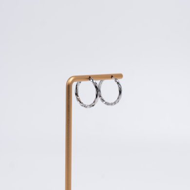 Aretes ZO13029E/2.5*14MM Plateado Acero Inoxidable