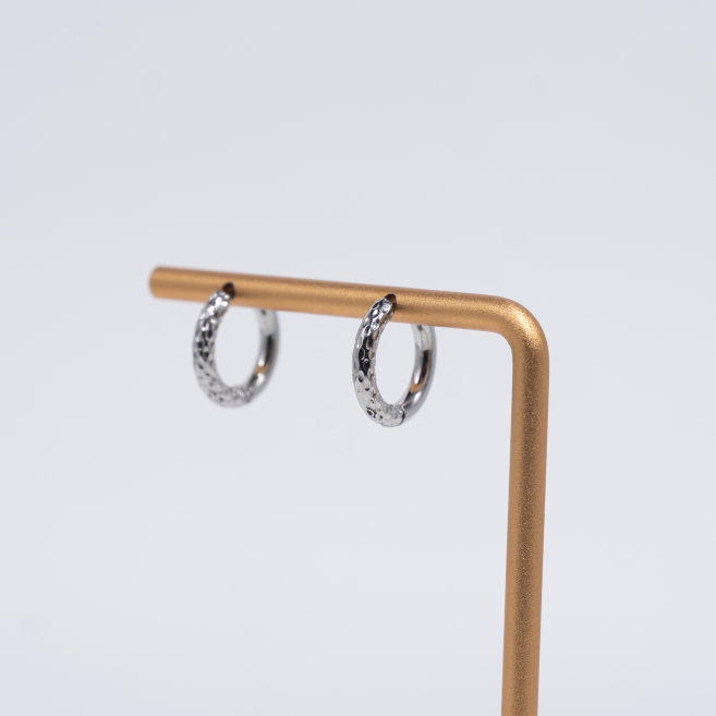 Aretes ZO13027E/2.5*10MM Plateado Acero Inoxidable