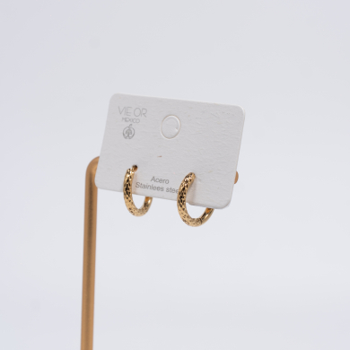 Aretes ZO13027E/2.5*10MM Dorado Acero Inoxidable