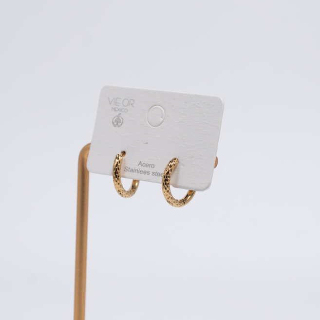 Aretes ZO13027E/2.5*10MM Dorado Acero Inoxidable