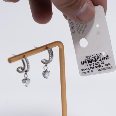 ARETES ZO12895E Plateado Acero Inoxidable -G21