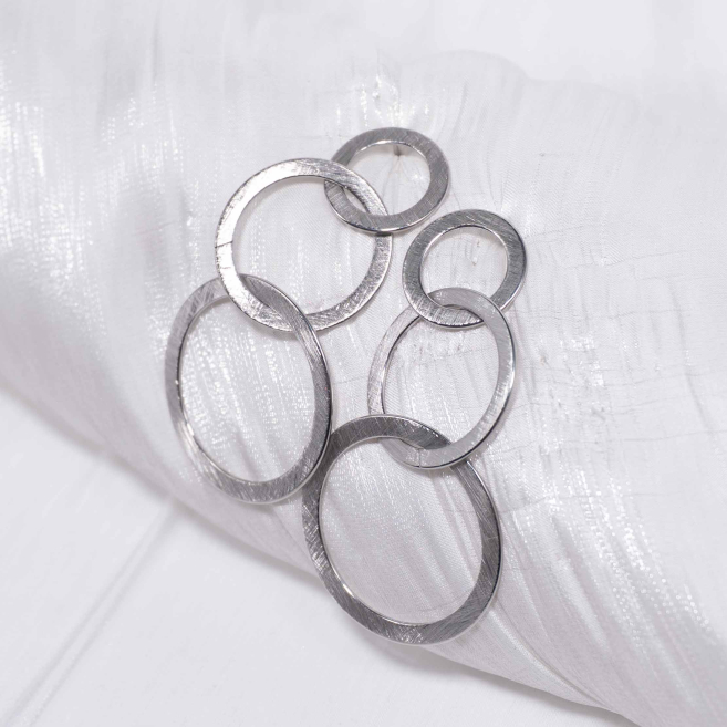 ARETES ZO11187E350 Plateado Acero Inoxidable -