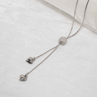 Collar ZO11845N Plateado Acero Inoxidable