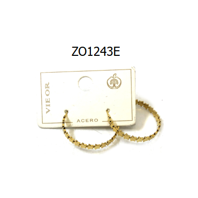 ARETES ZO1243E Plateado Acero Inoxidable -F310
