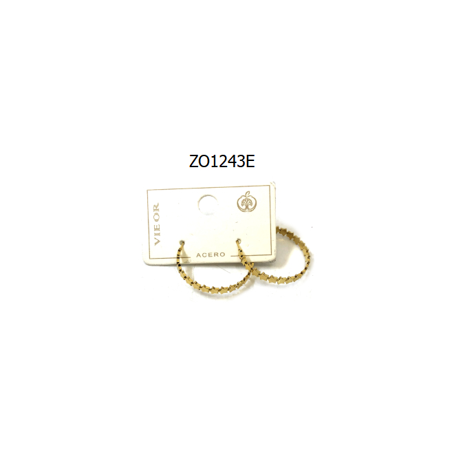 ARETES ZO1243E Plateado Acero Inoxidable -F310