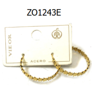 ARETES ZO1243E Plateado Acero Inoxidable -F310