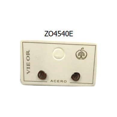 ARETES ZO4540E Plateado Acero Inoxidable -F19