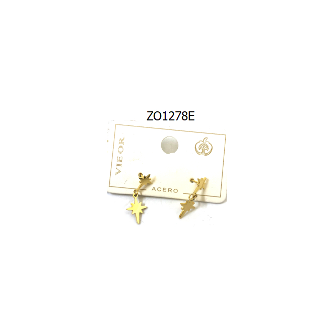 ARETES ZO1278E Plateado Acero Inoxidable -G210