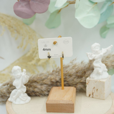 ARETES ZO10545E/7MM/250 Negro Acero Inoxidable -F22