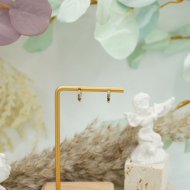 ARETES ZO10545E/7MM/250 Negro Acero Inoxidable -F22