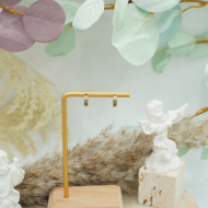 ARETES ZO10542E/8MM/200 Negro Acero Inoxidable -F22