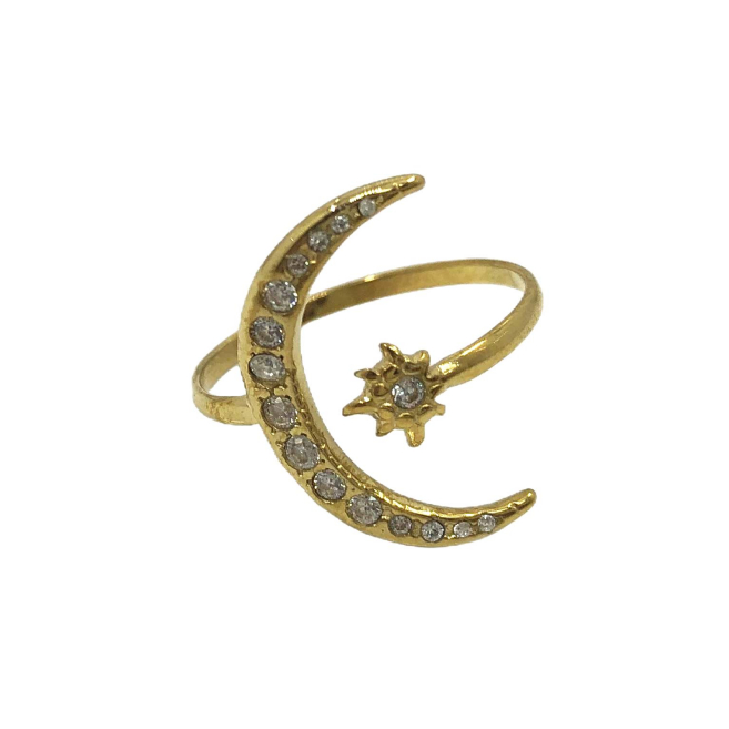 ANILLO ZO14785R Dorado Acero Inoxidable -2A15