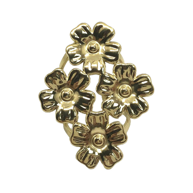 ANILLO ZO13098R Dorado Acero Inoxidable -2A57