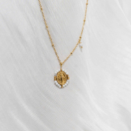 COLLAR Y00159 BLanco Acero  Inoxidable -2D32