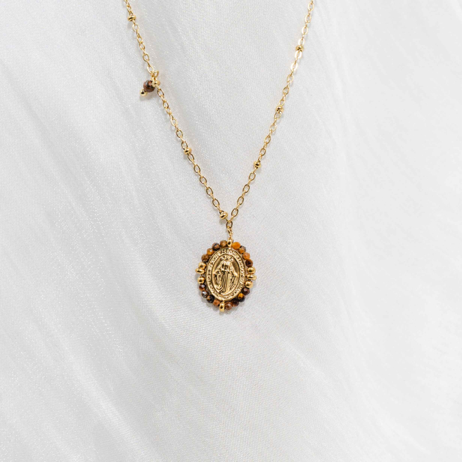 COLLAR Y00159 Marron Acero  Inoxidable -2D32