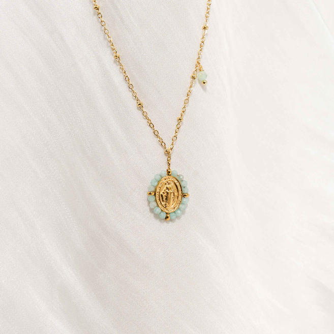 COLLAR Y00159 Azul Claro Acero  Inoxidable -2D32